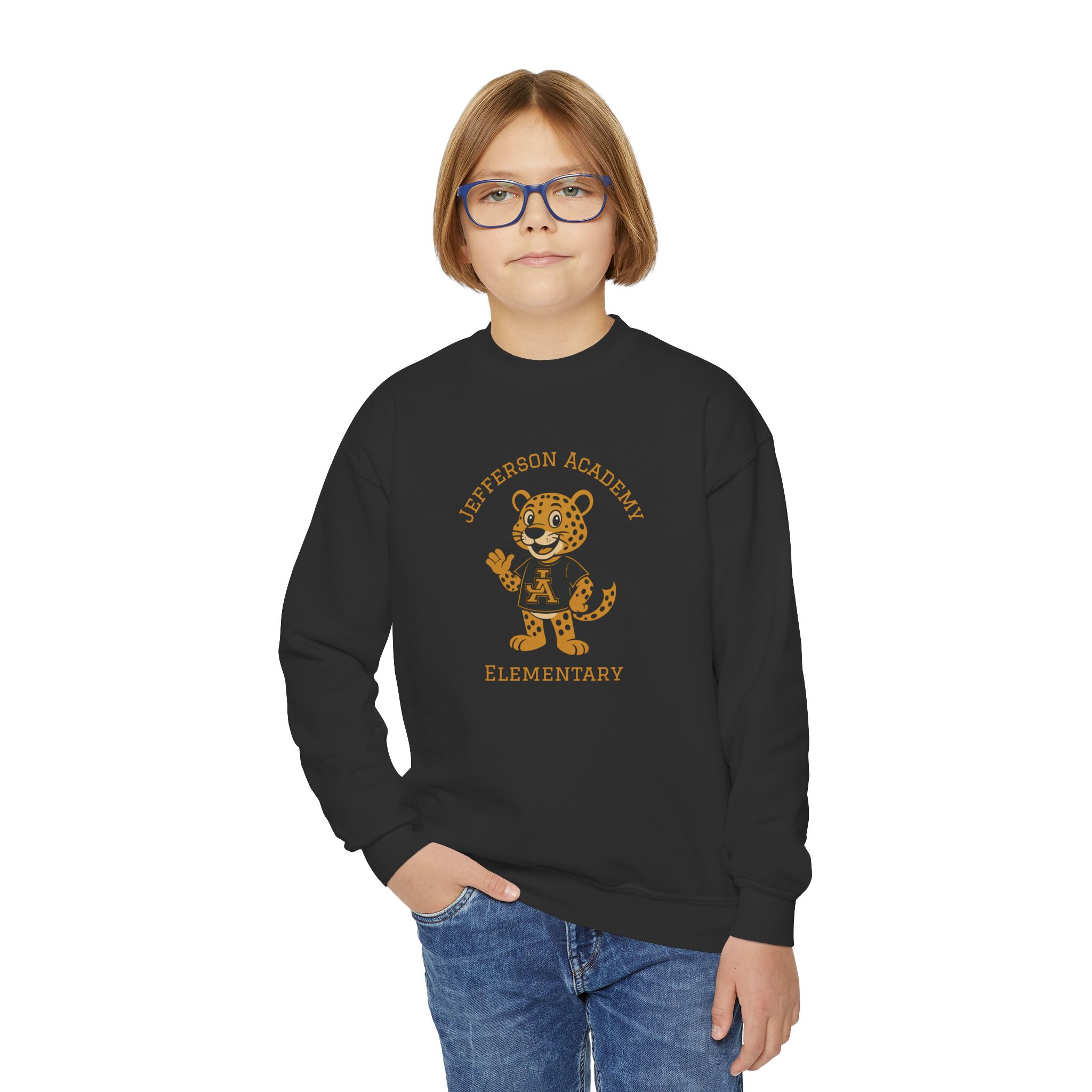 Jingo Jaguar Youth Crewneck Sweatshirt - Image 18