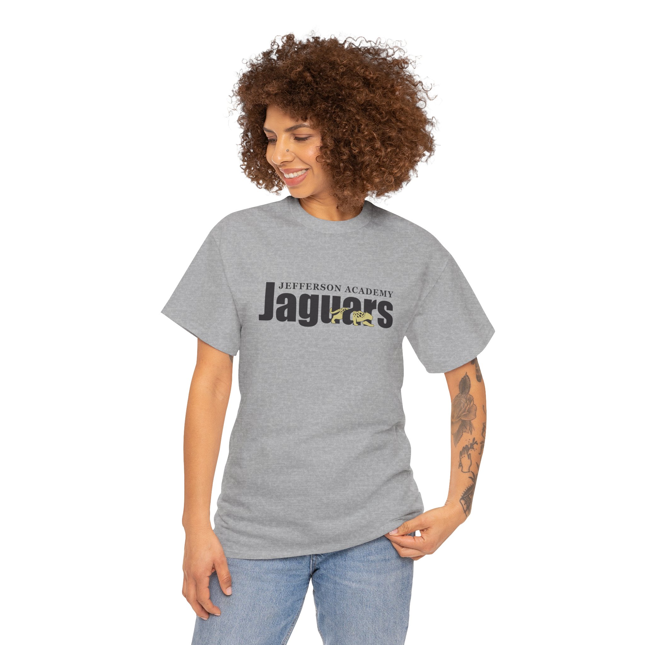 JA Jaguars Shirt w/ Back Name - Heavy Cotton Unisex Tee - Image 18