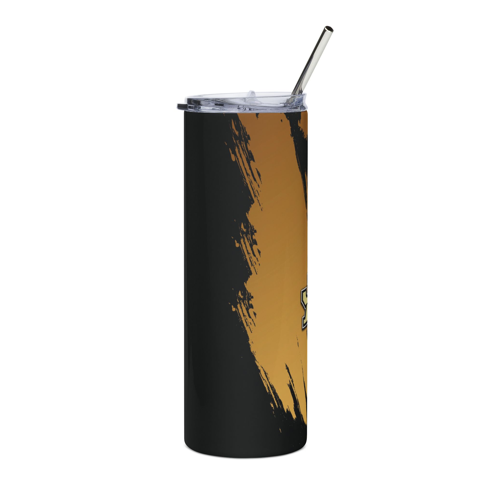 Mighty Black & Gold JA 20oz Tumbler with Straw - Image 2