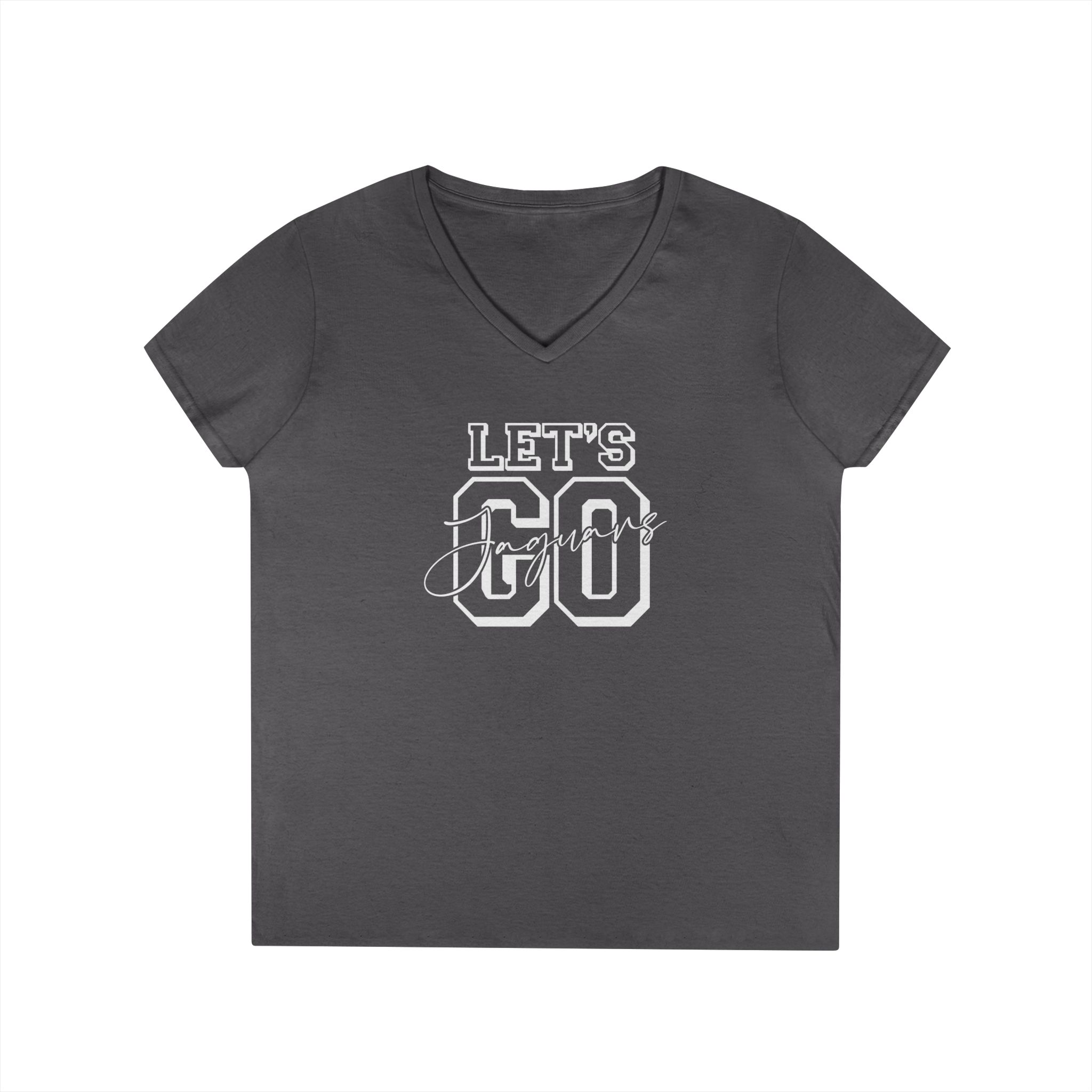 Let's Go Jaguars Ladies' V-Neck T-Shirt - Image 9
