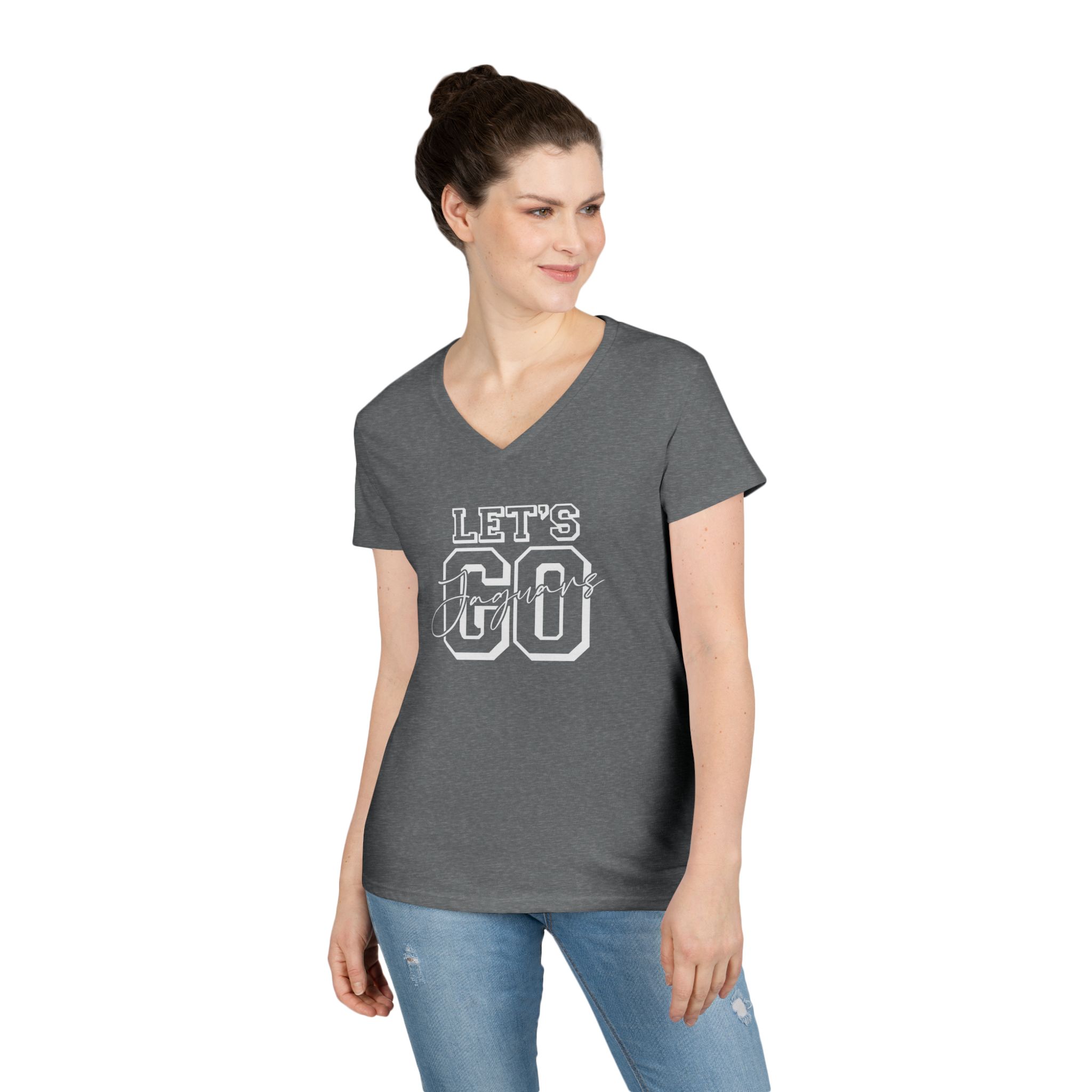 Let's Go Jaguars Ladies' V-Neck T-Shirt