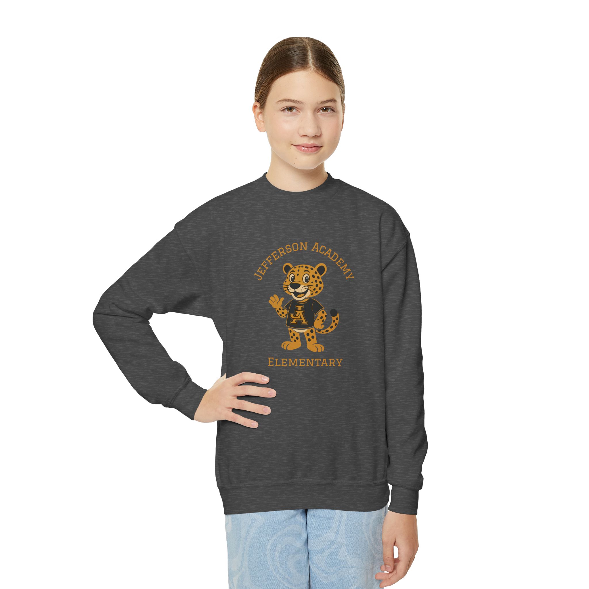 Jingo Jaguar Youth Crewneck Sweatshirt - Image 4