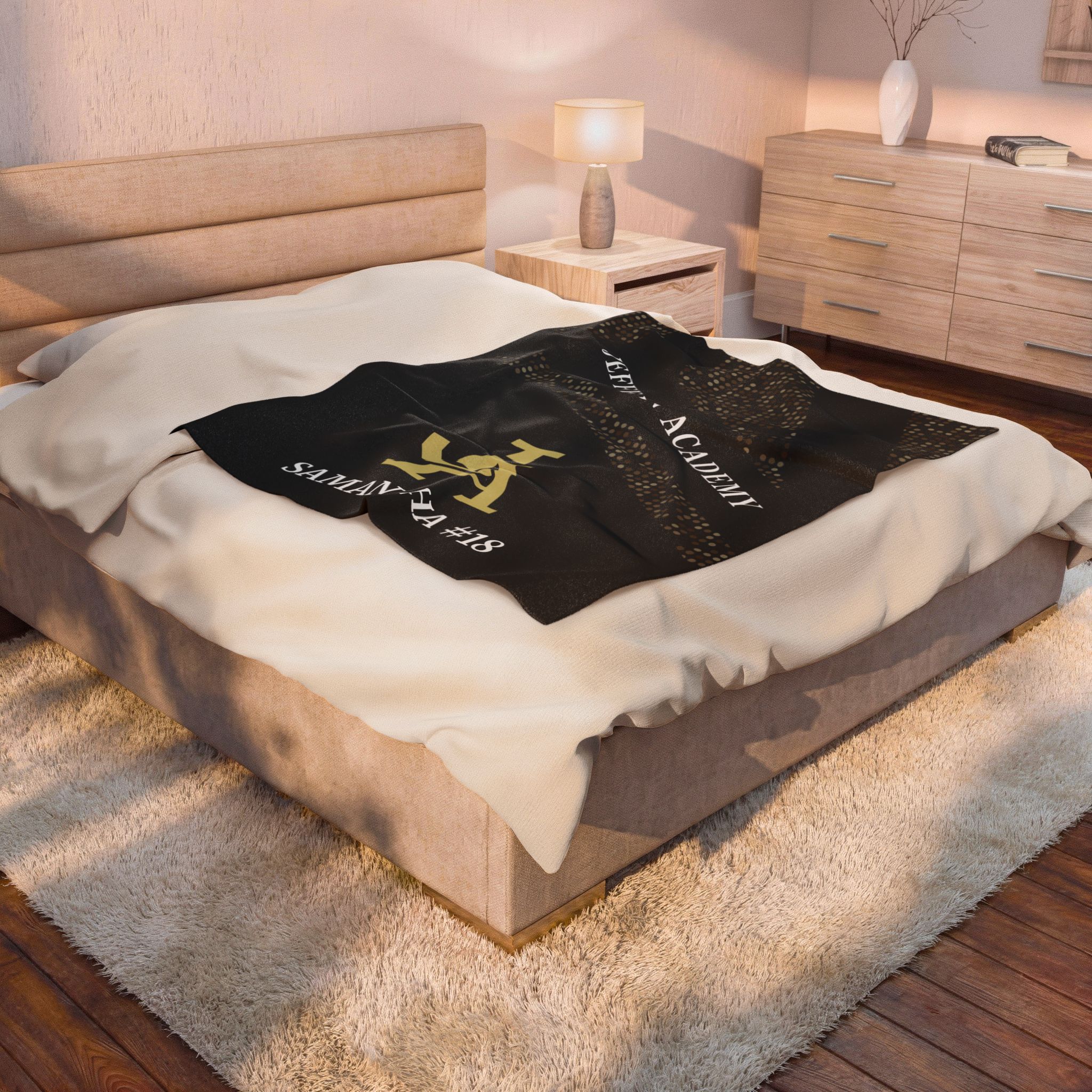 JA Logo Plush Cozy Sports Fan Blanket - Image 4