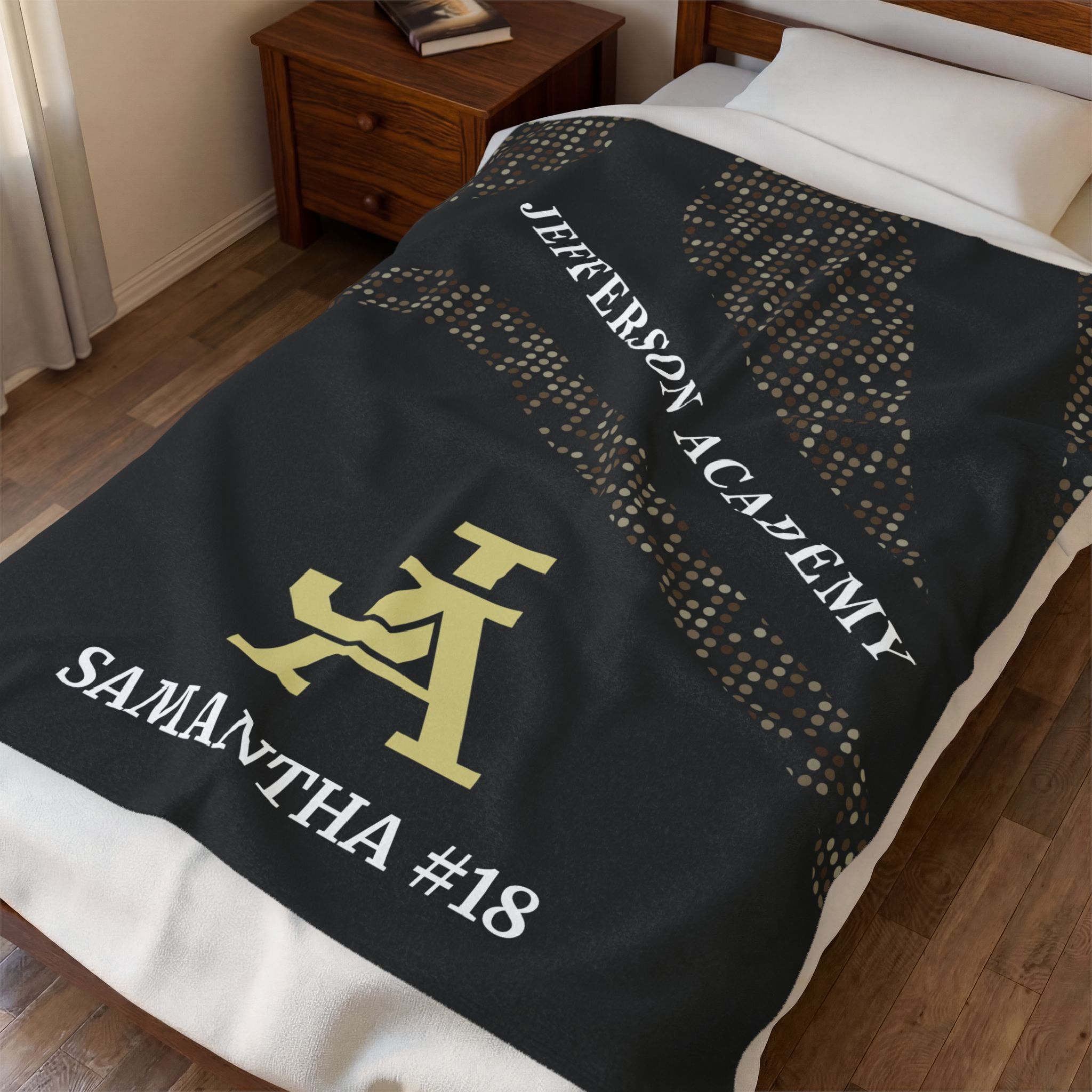 JA Logo Plush Cozy Sports Fan Blanket - Image 3