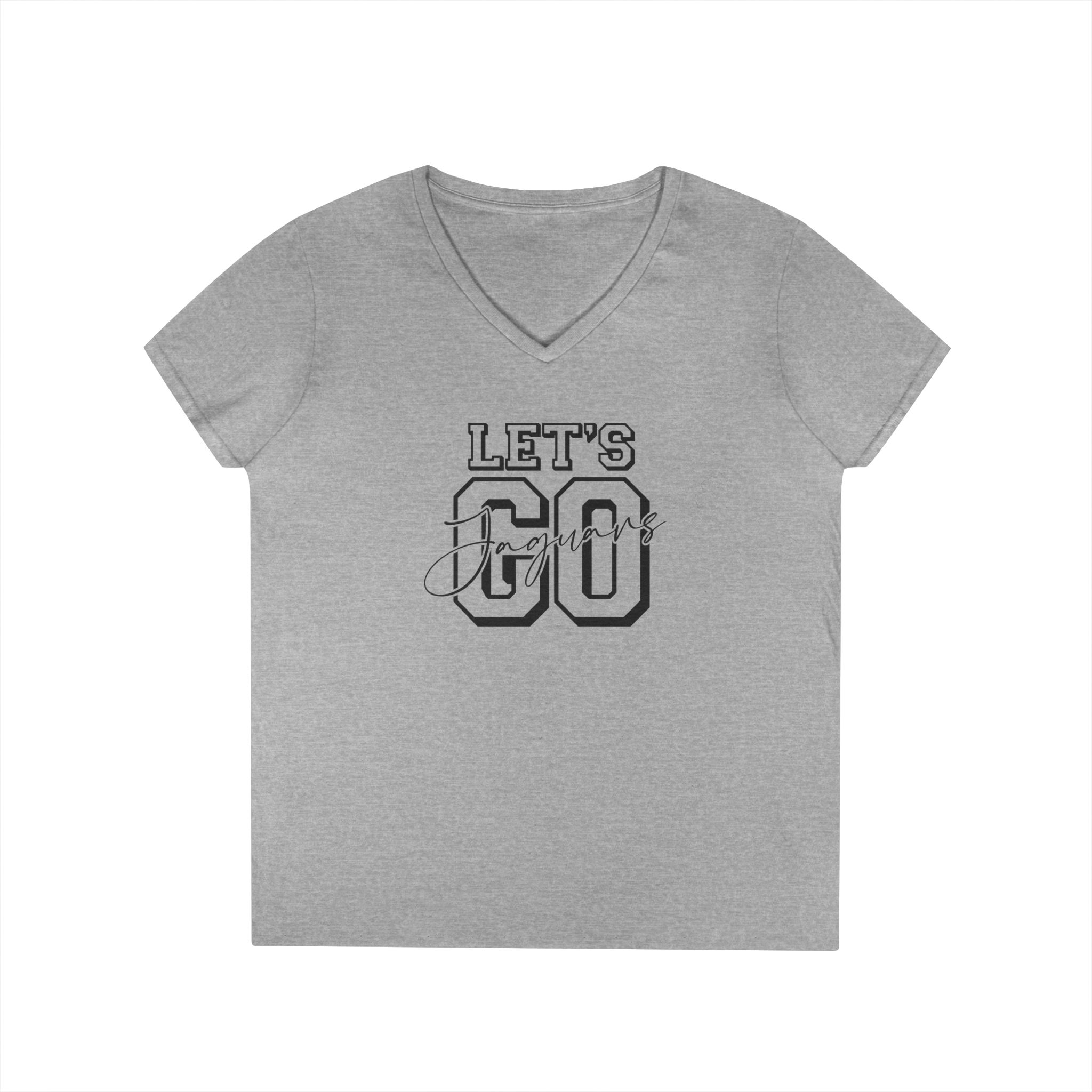 Let's Go Jaguars Ladies' V-Neck T-Shirt - Image 7