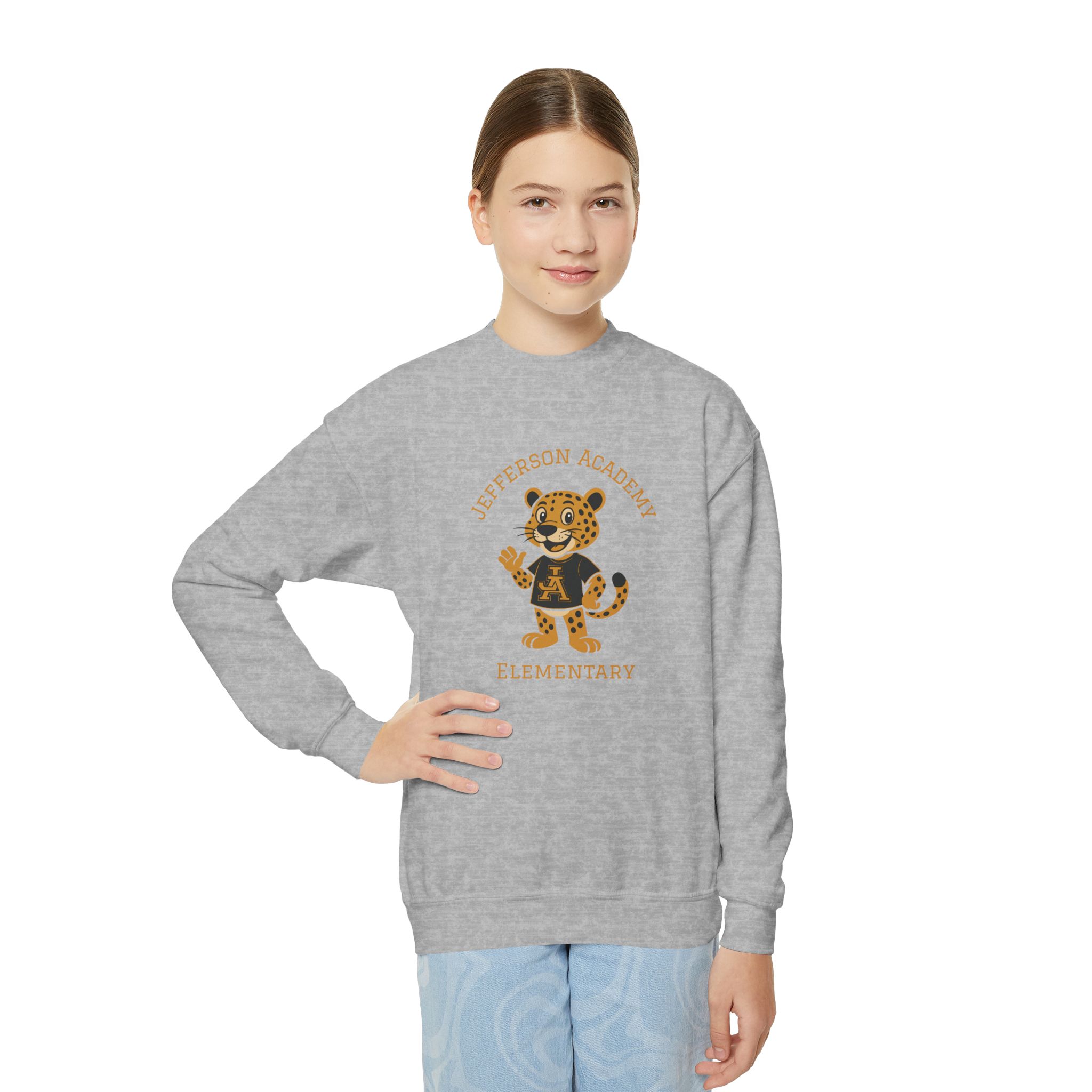 Jingo Jaguar Youth Crewneck Sweatshirt - Image 9