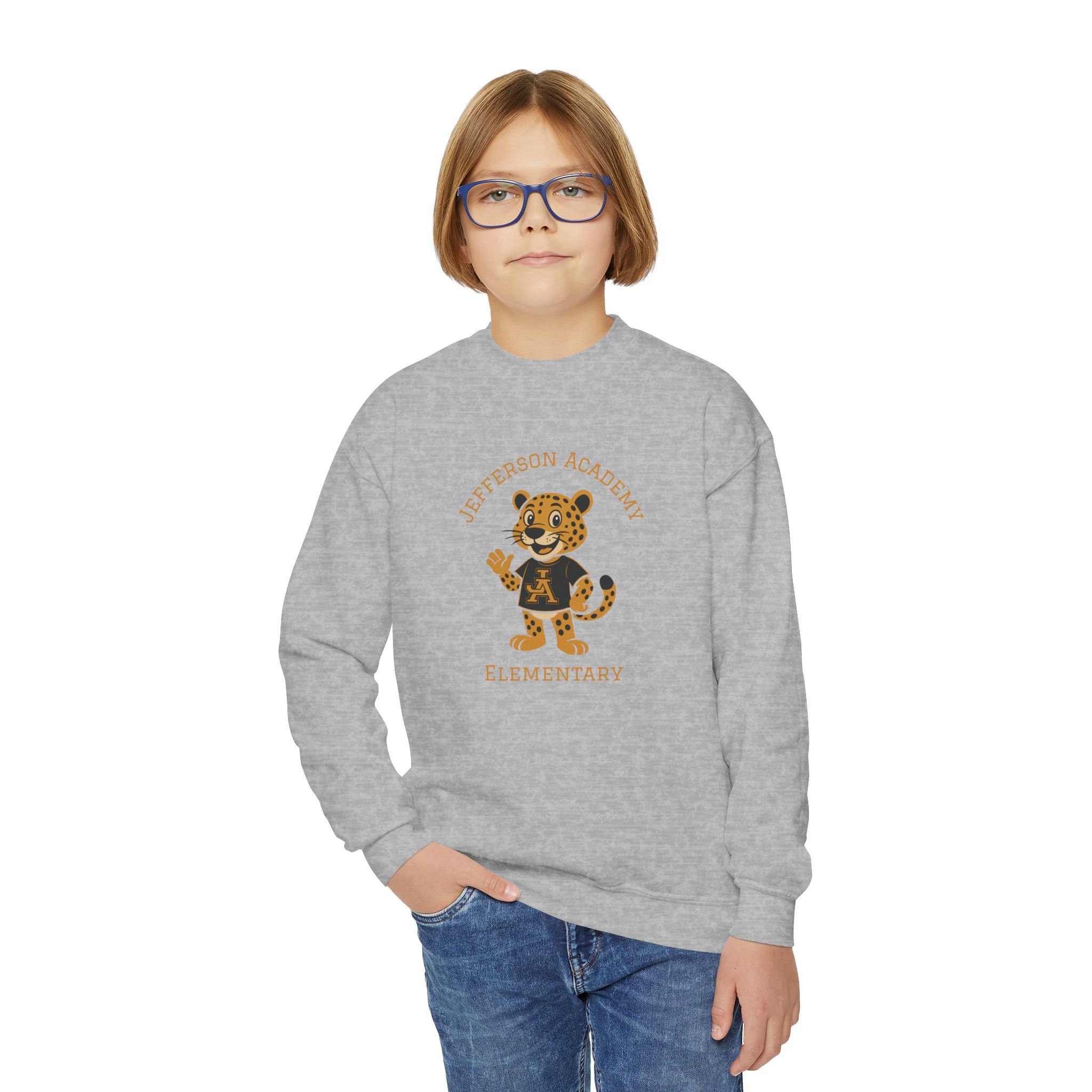 Jingo Jaguar Youth Crewneck Sweatshirt - Image 8