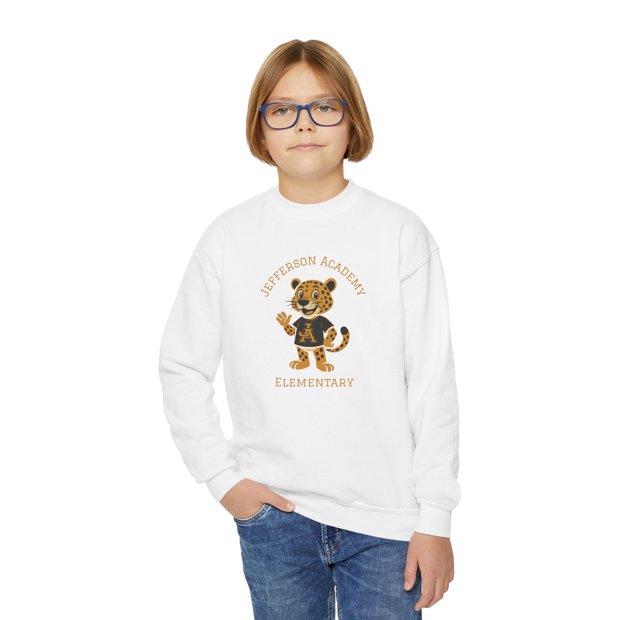 Jingo Jaguar Youth Crewneck Sweatshirt - Image 13