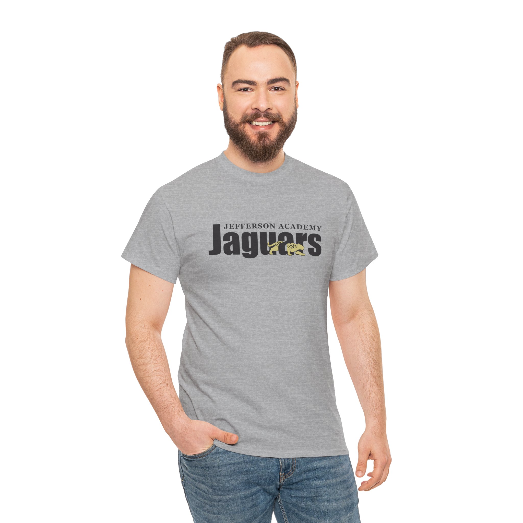 JA Jaguars Shirt w/ Back Name - Heavy Cotton Unisex Tee - Image 19