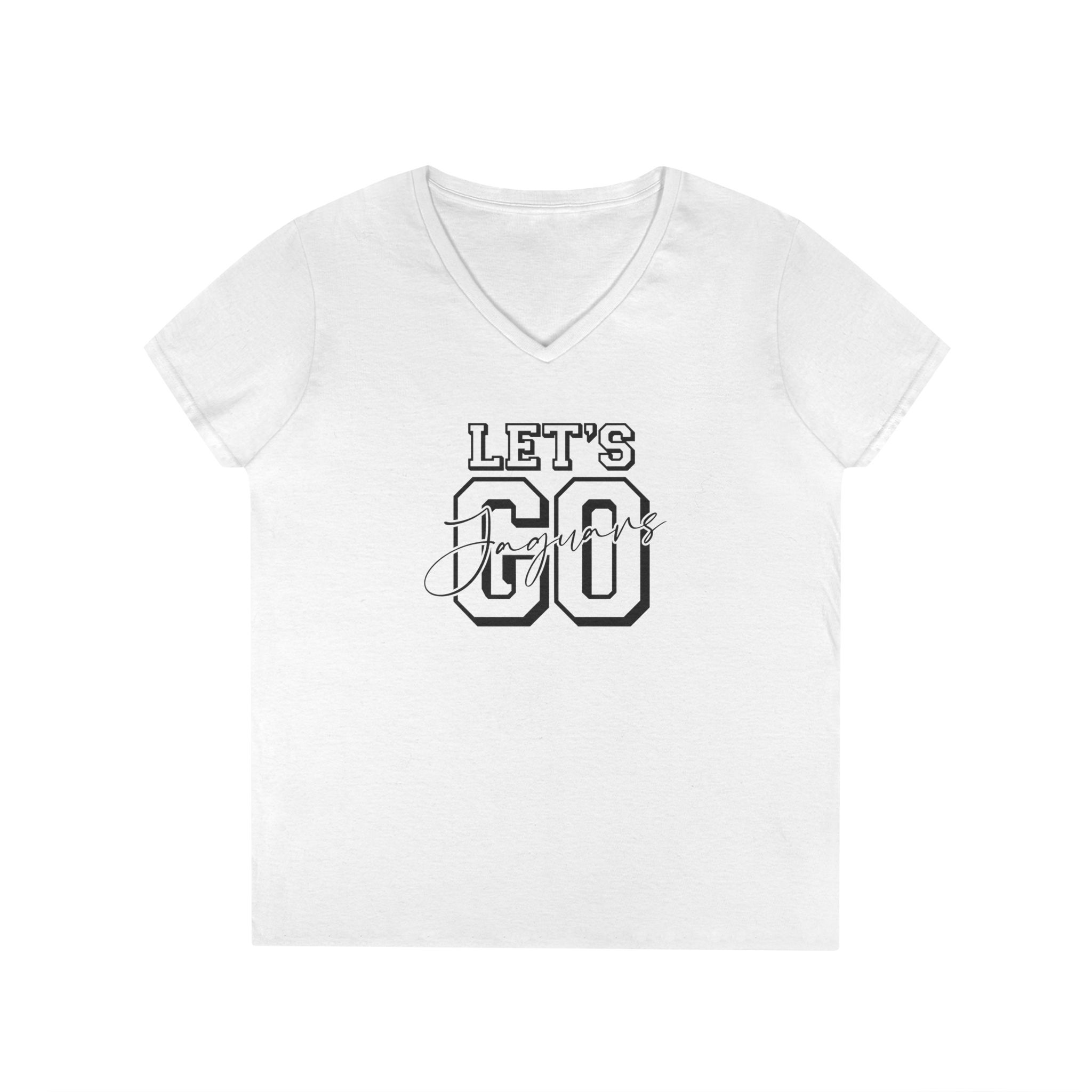 Let's Go Jaguars Ladies' V-Neck T-Shirt - Image 3