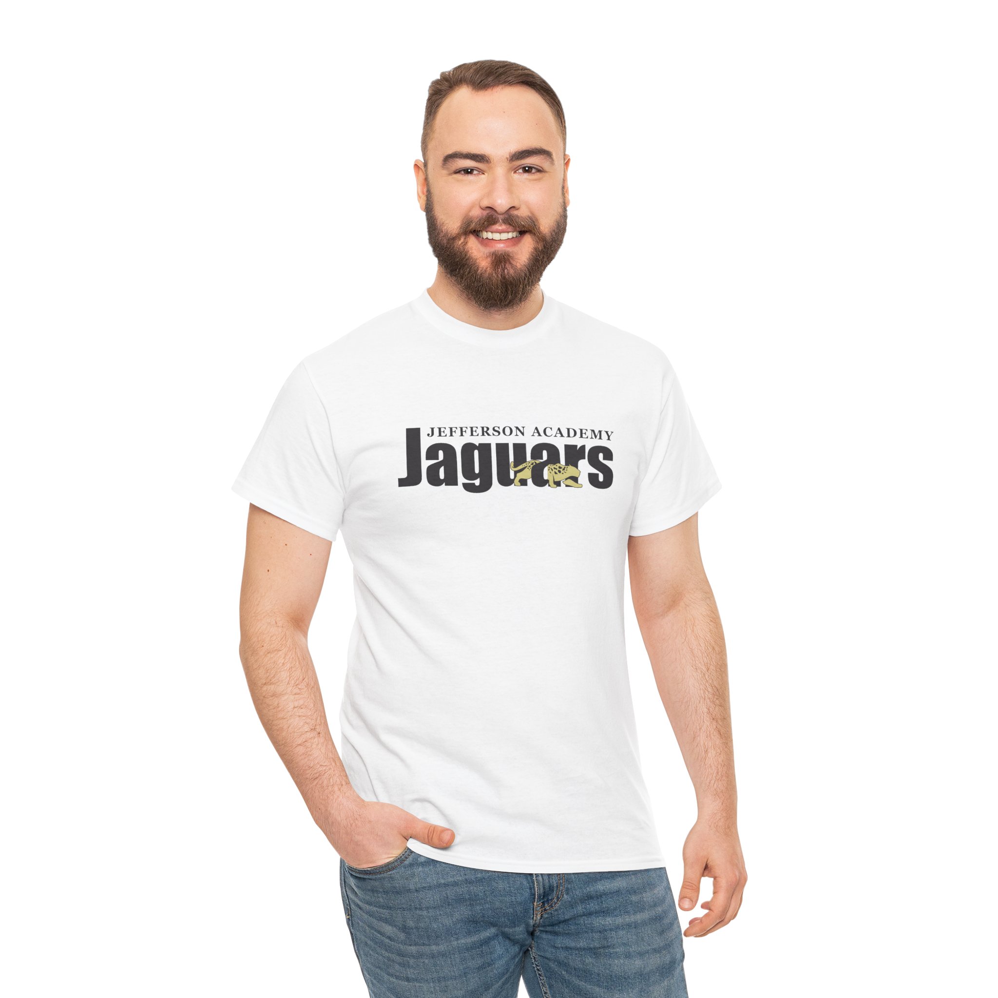 JA Jaguars Shirt w/ Back Name - Heavy Cotton Unisex Tee - Image 9