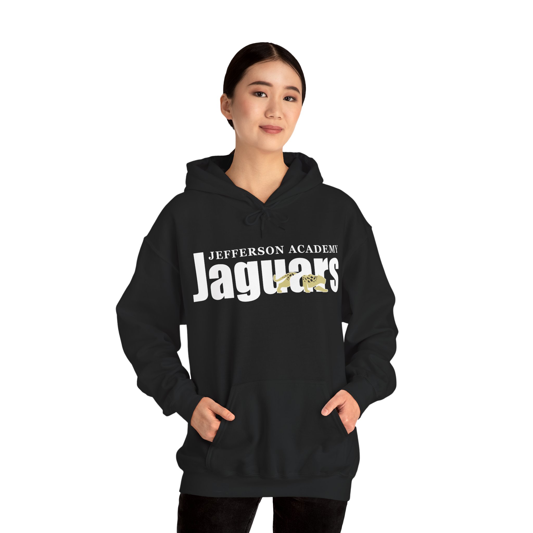 JA Jaguars with Back Name Unisex Heavy Blend™ Hooded Sweatshirt - Image 4