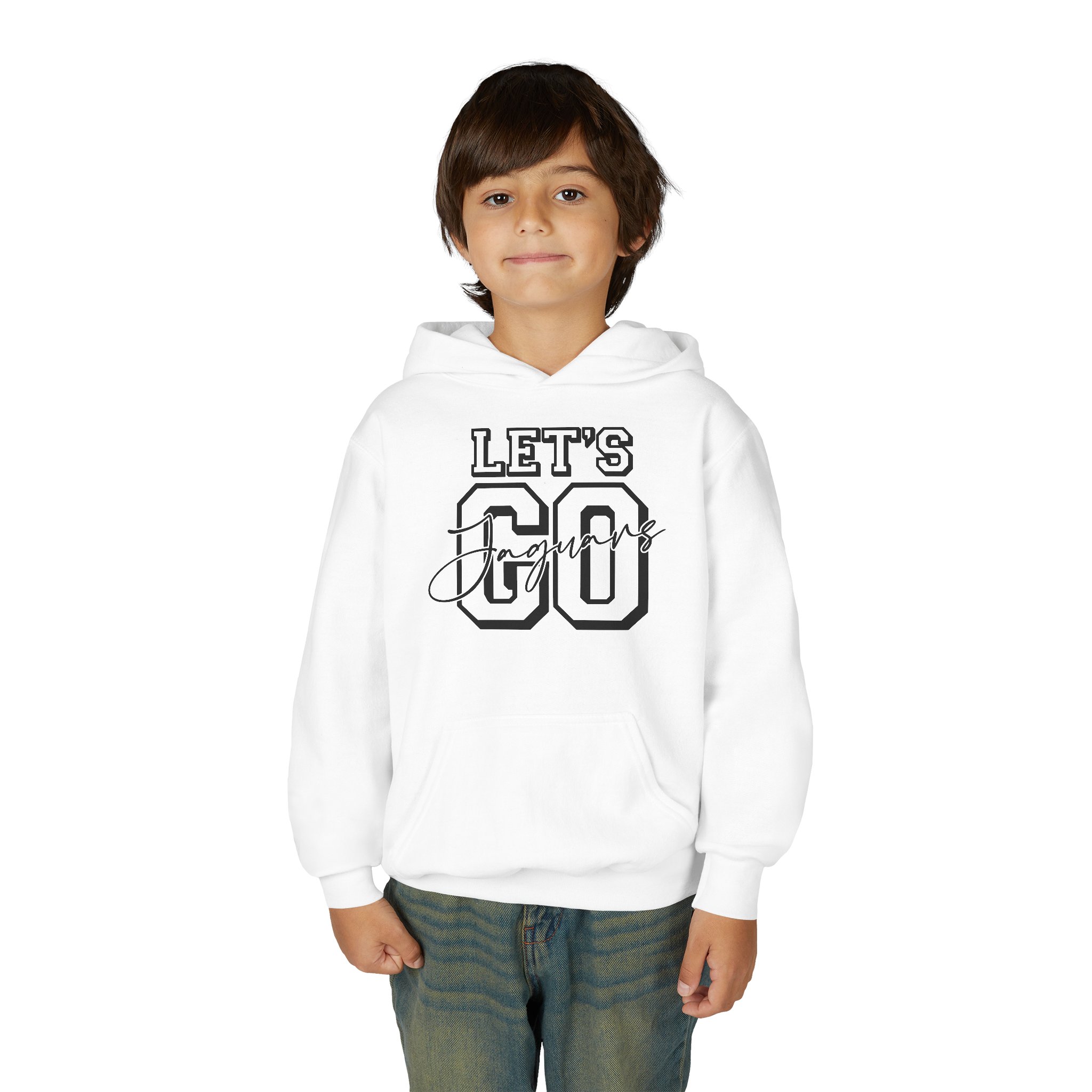 Youth Let's Go Jaguars Heavy Blend Hoodie - Image 7