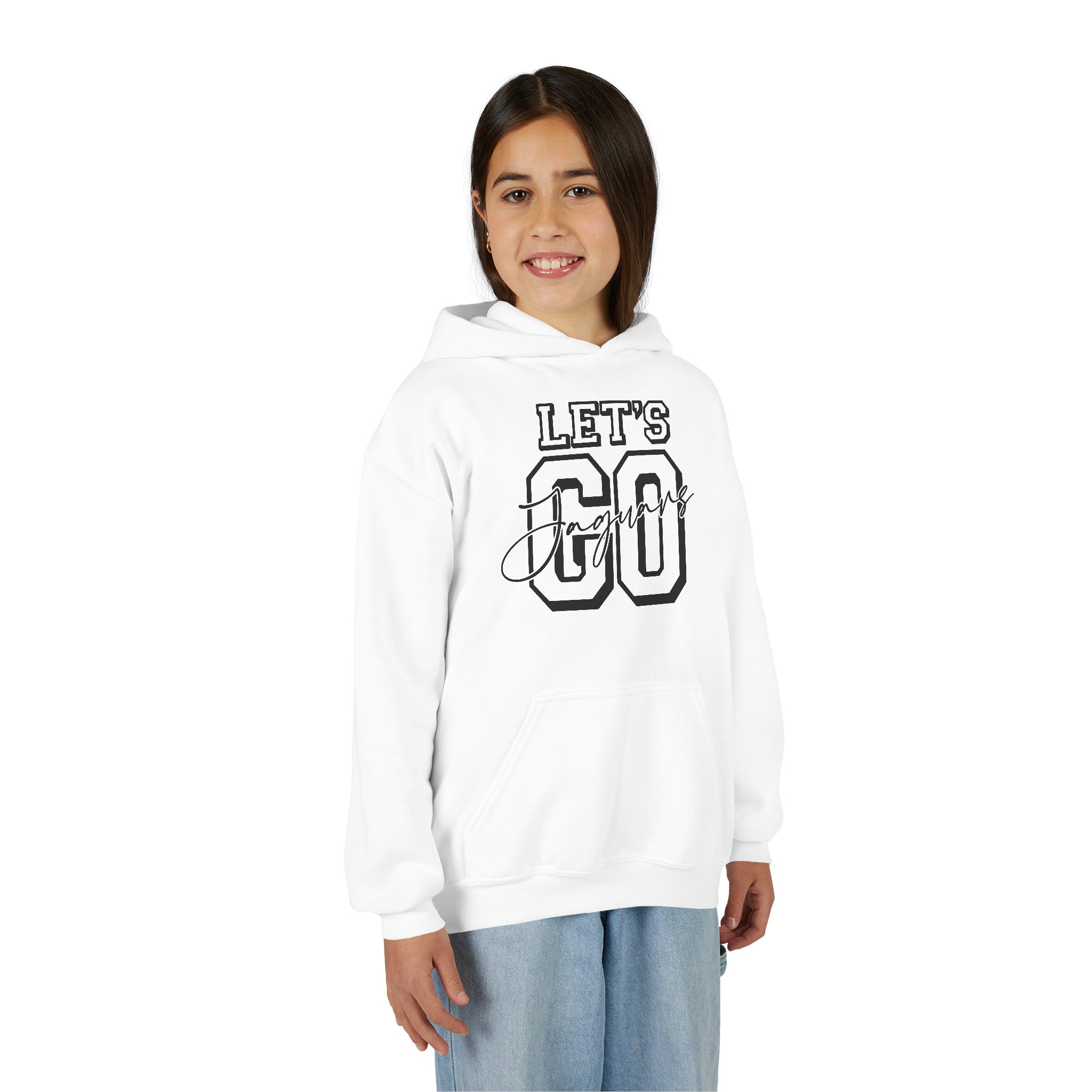 Youth Let's Go Jaguars Heavy Blend Hoodie - Image 8