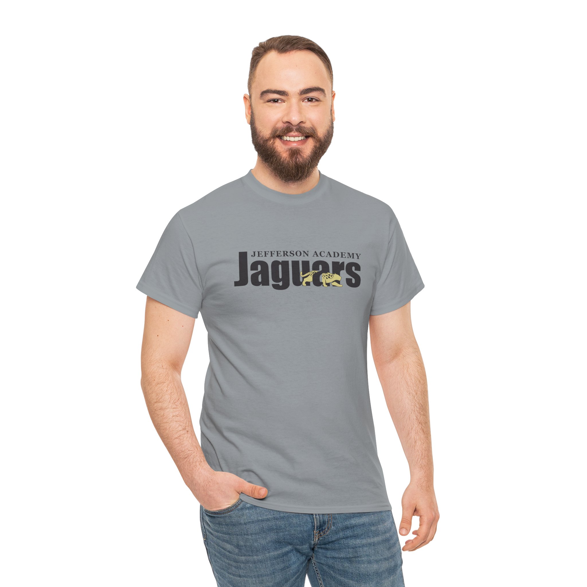 JA Jaguars Shirt w/ Back Name - Heavy Cotton Unisex Tee - Image 24