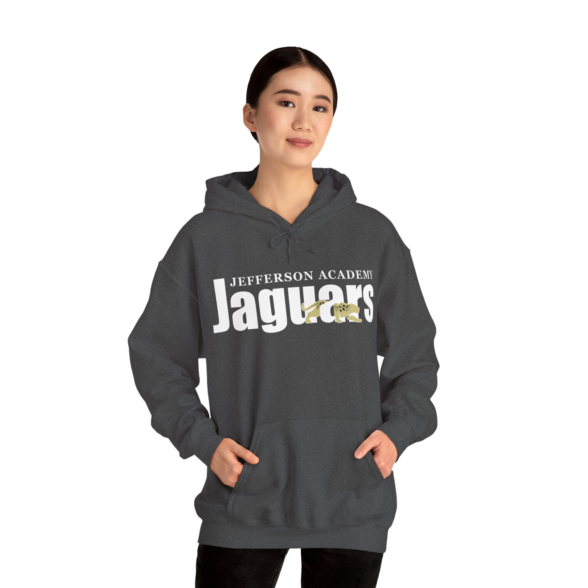JA Jaguars with Back Name Unisex Heavy Blend™ Hooded Sweatshirt - Image 25