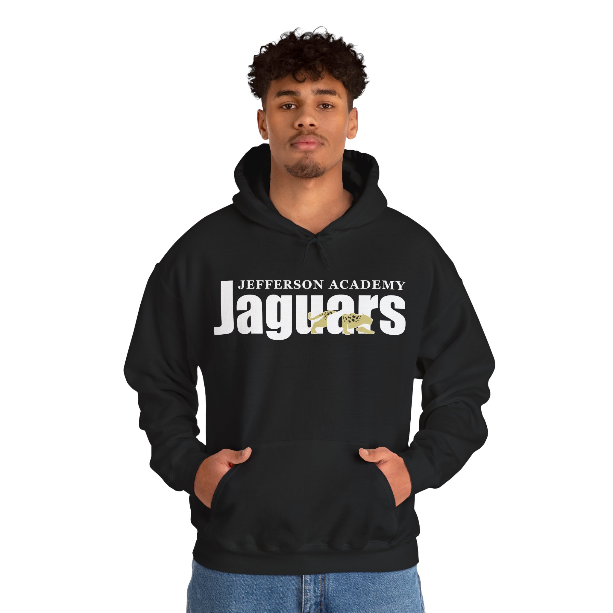 JA Jaguars with Back Name Unisex Heavy Blend™ Hooded Sweatshirt - Image 5