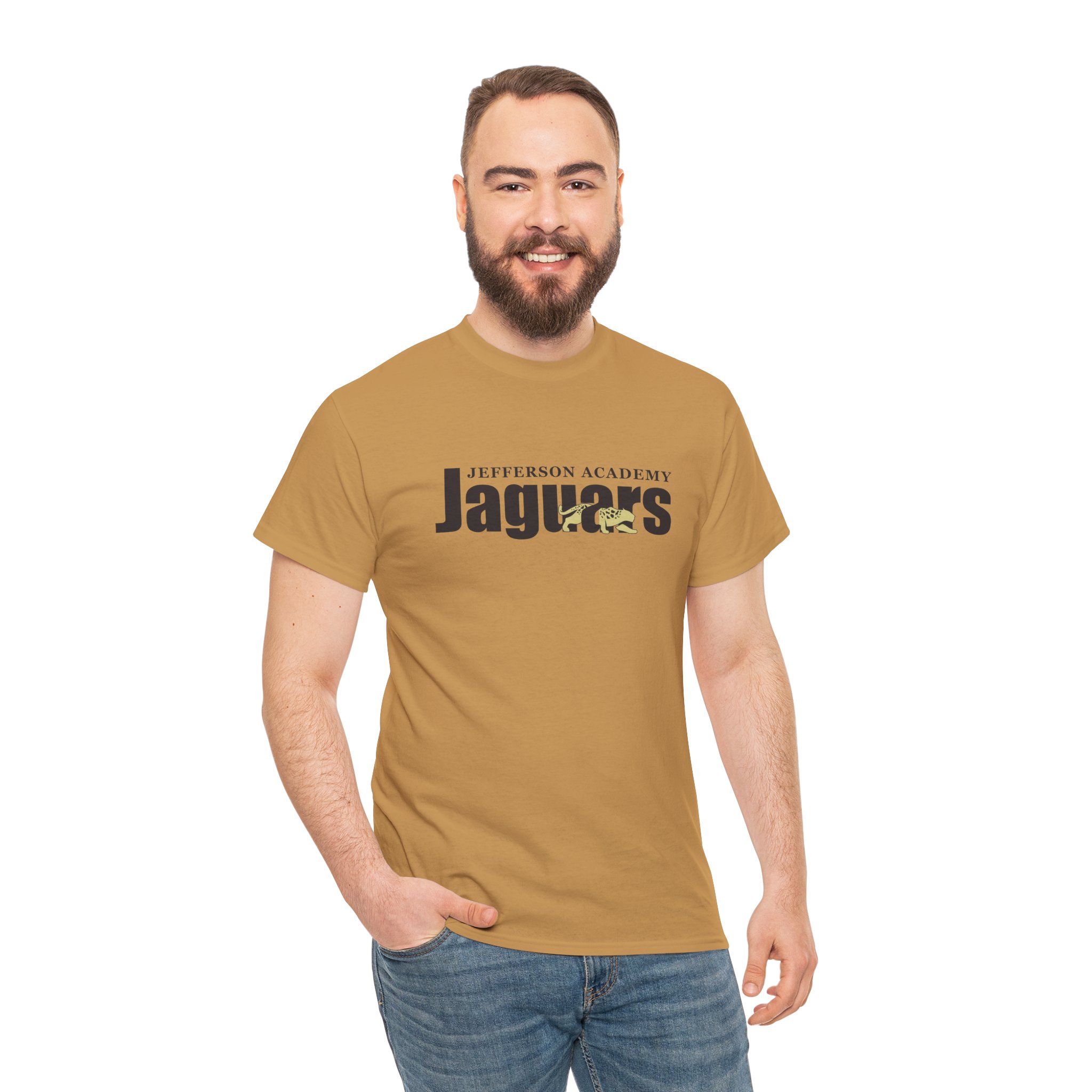 JA Jaguars Shirt w/ Back Name - Heavy Cotton Unisex Tee - Image 4