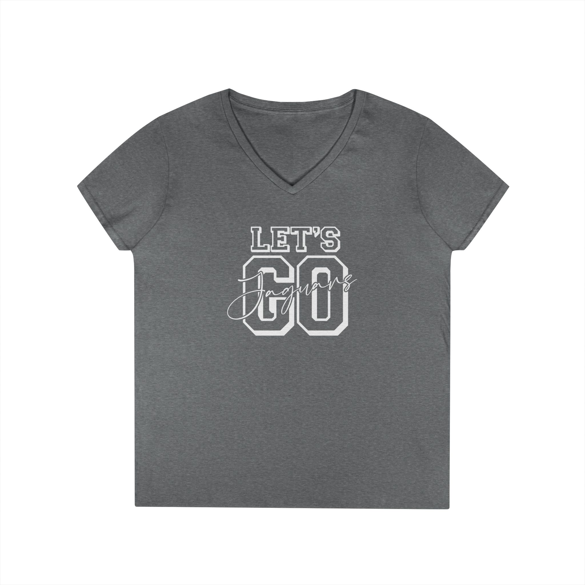 Let's Go Jaguars Ladies' V-Neck T-Shirt - Image 2