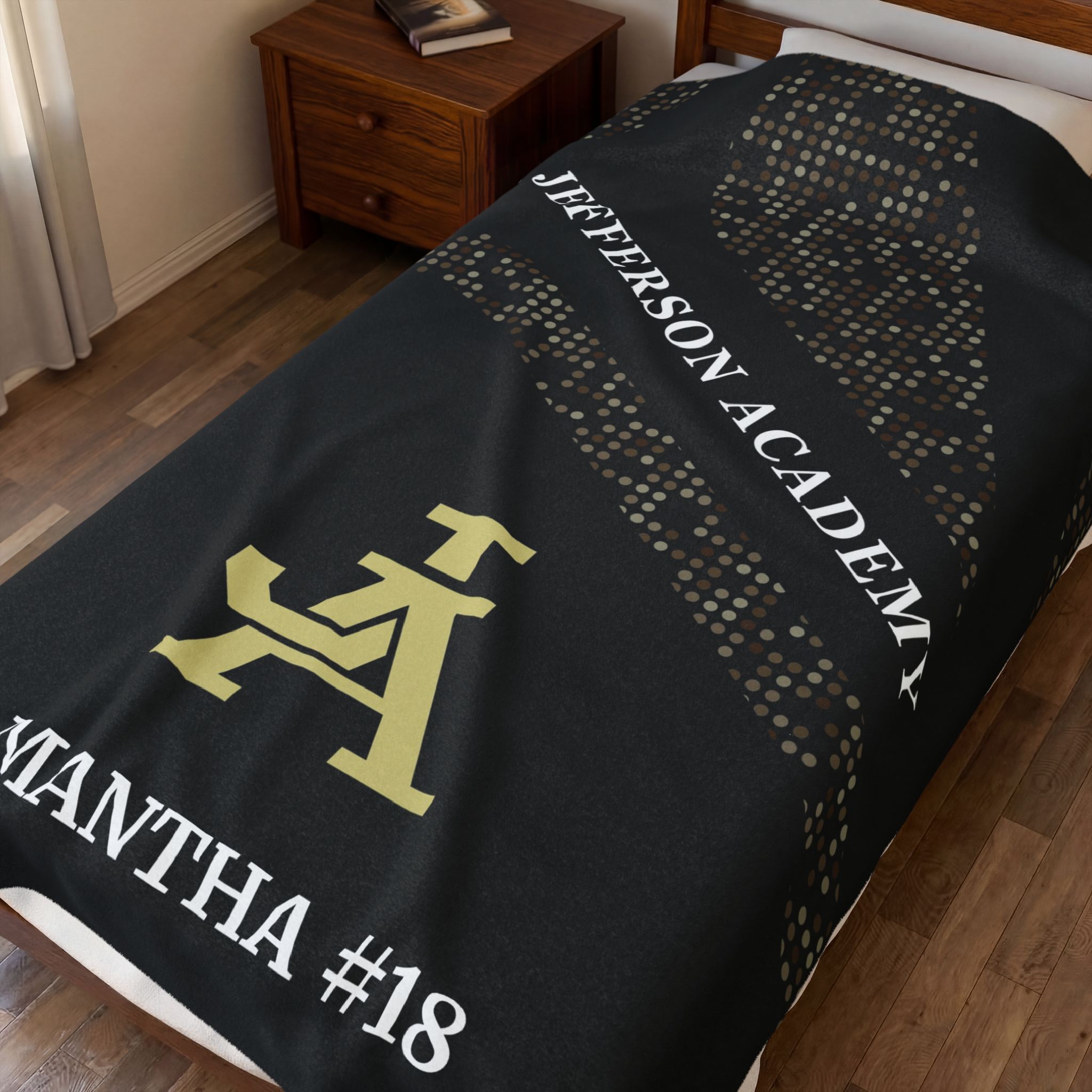 JA Logo Plush Cozy Sports Fan Blanket - Image 7