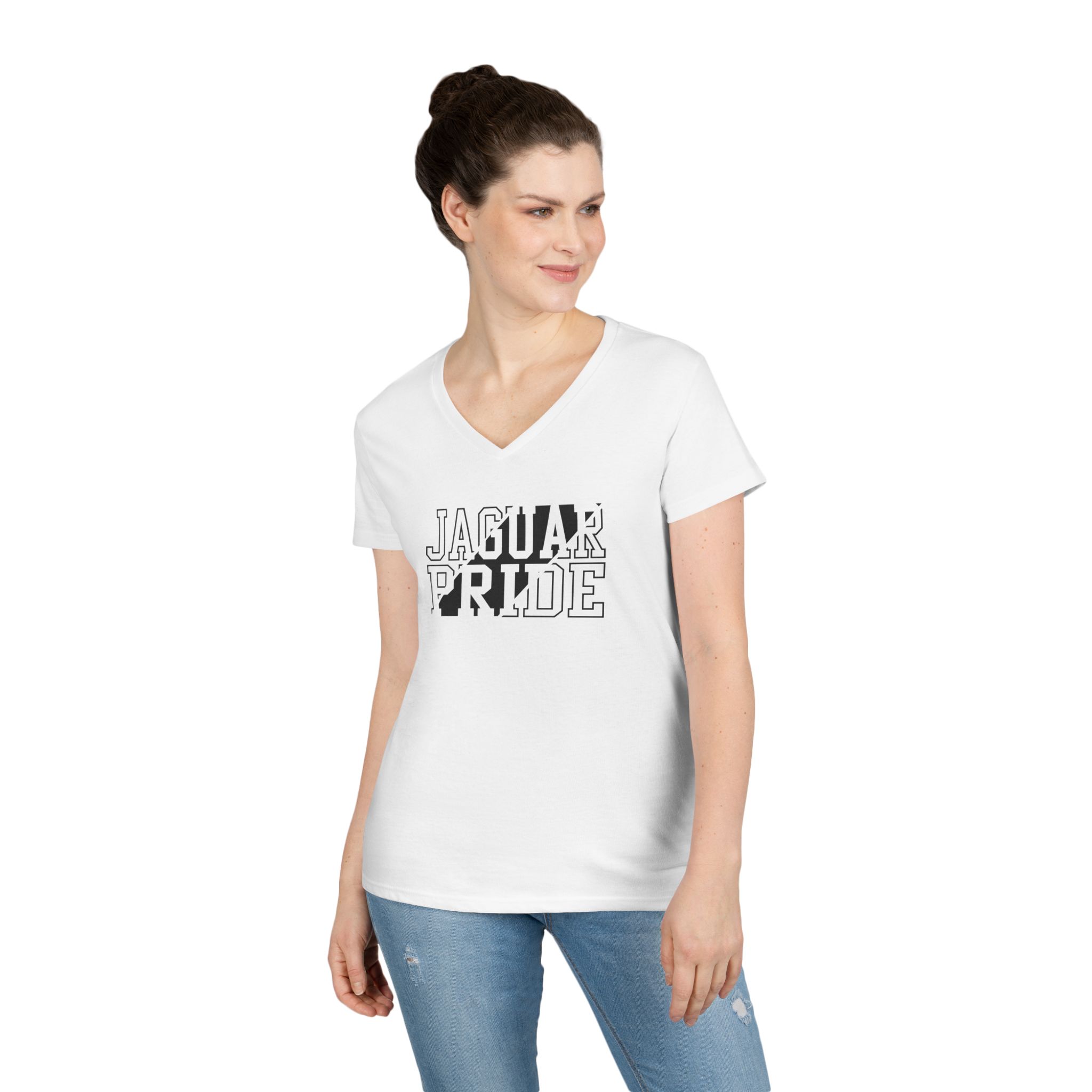 Jaguar Pride Ladies' V-Neck T-Shirt - Image 6