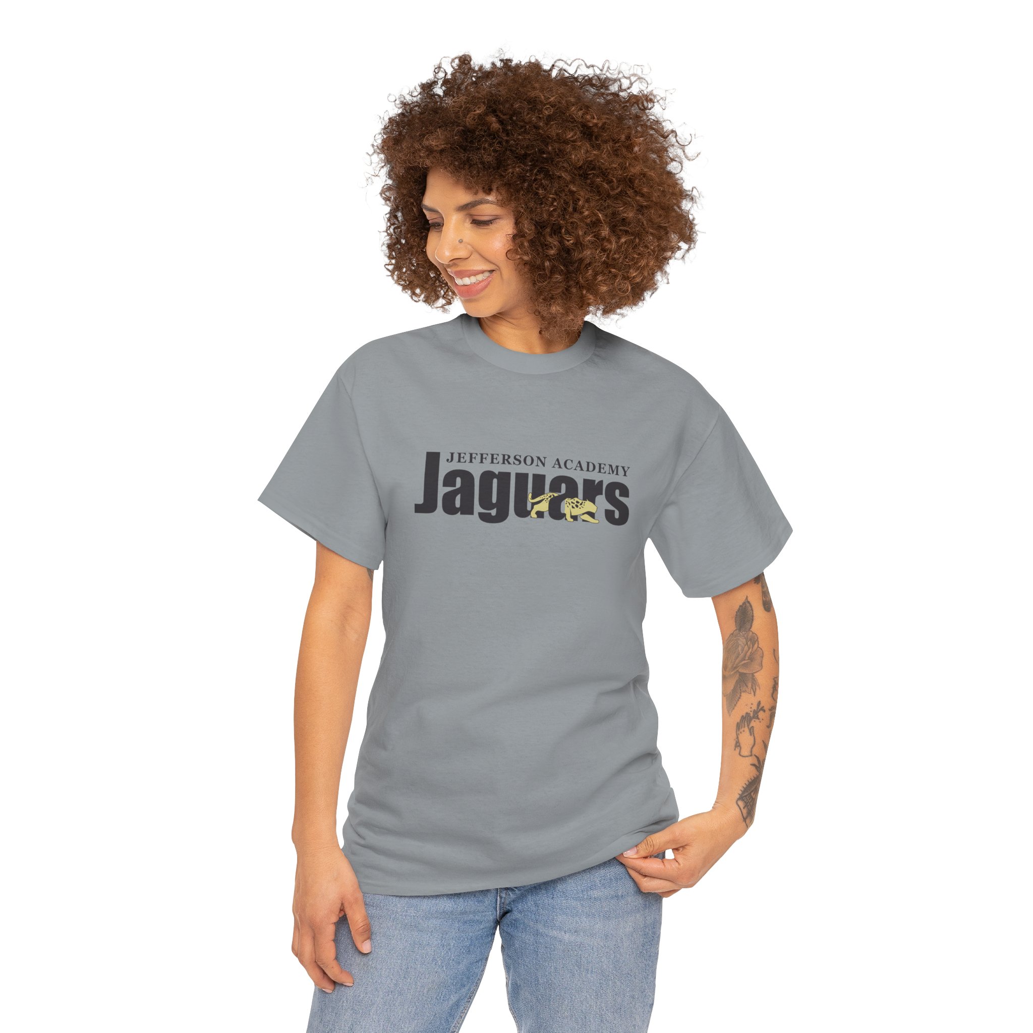 JA Jaguars Shirt w/ Back Name - Heavy Cotton Unisex Tee - Image 23