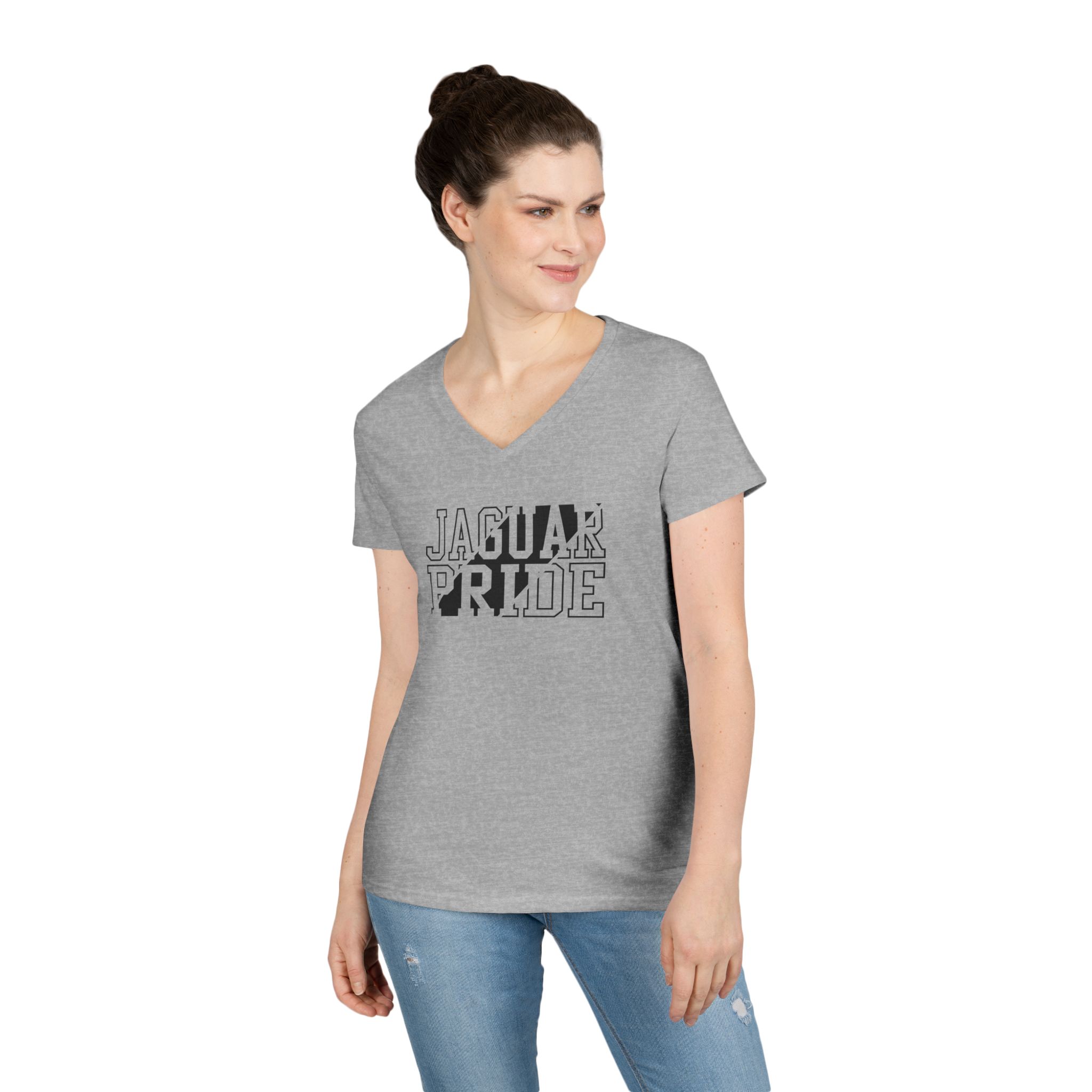 Jaguar Pride Ladies' V-Neck T-Shirt - Image 8