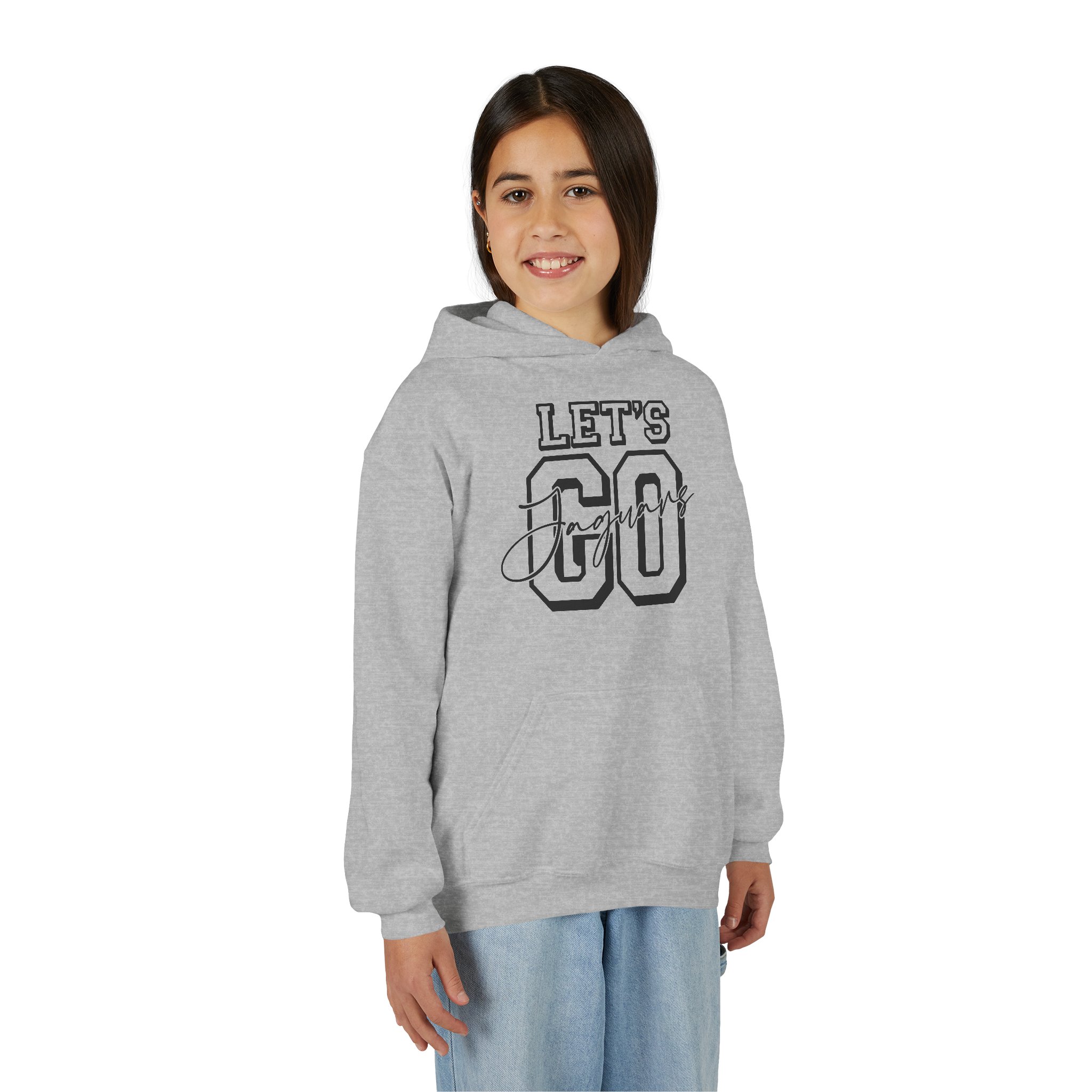 Youth Let's Go Jaguars Heavy Blend Hoodie - Image 3
