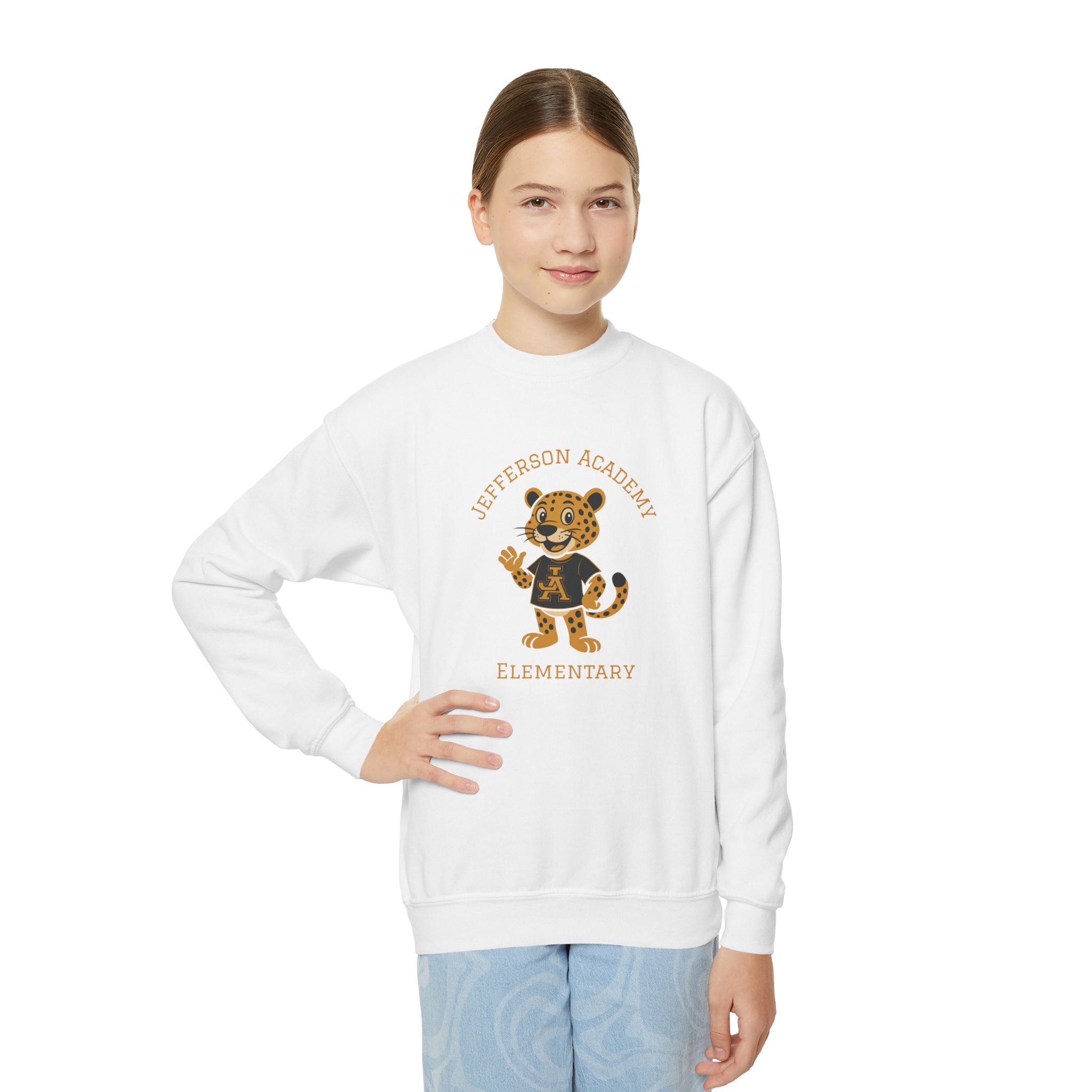 Jingo Jaguar Youth Crewneck Sweatshirt - Image 14