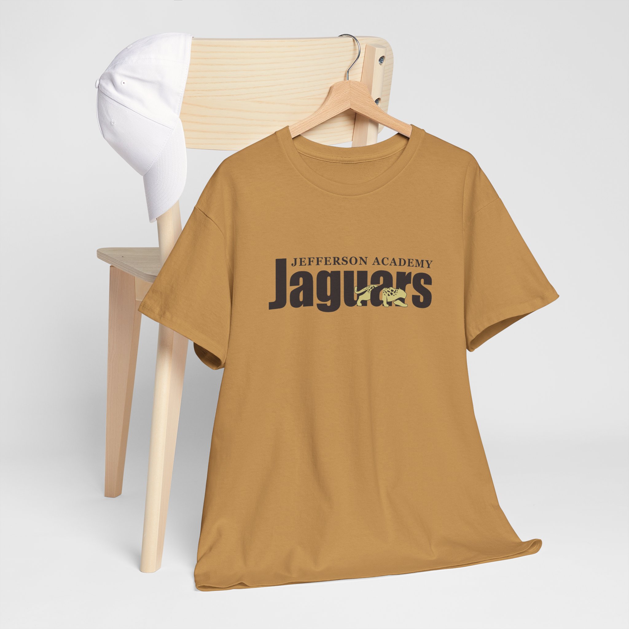JA Jaguars Shirt w/ Back Name - Heavy Cotton Unisex Tee - Image 2
