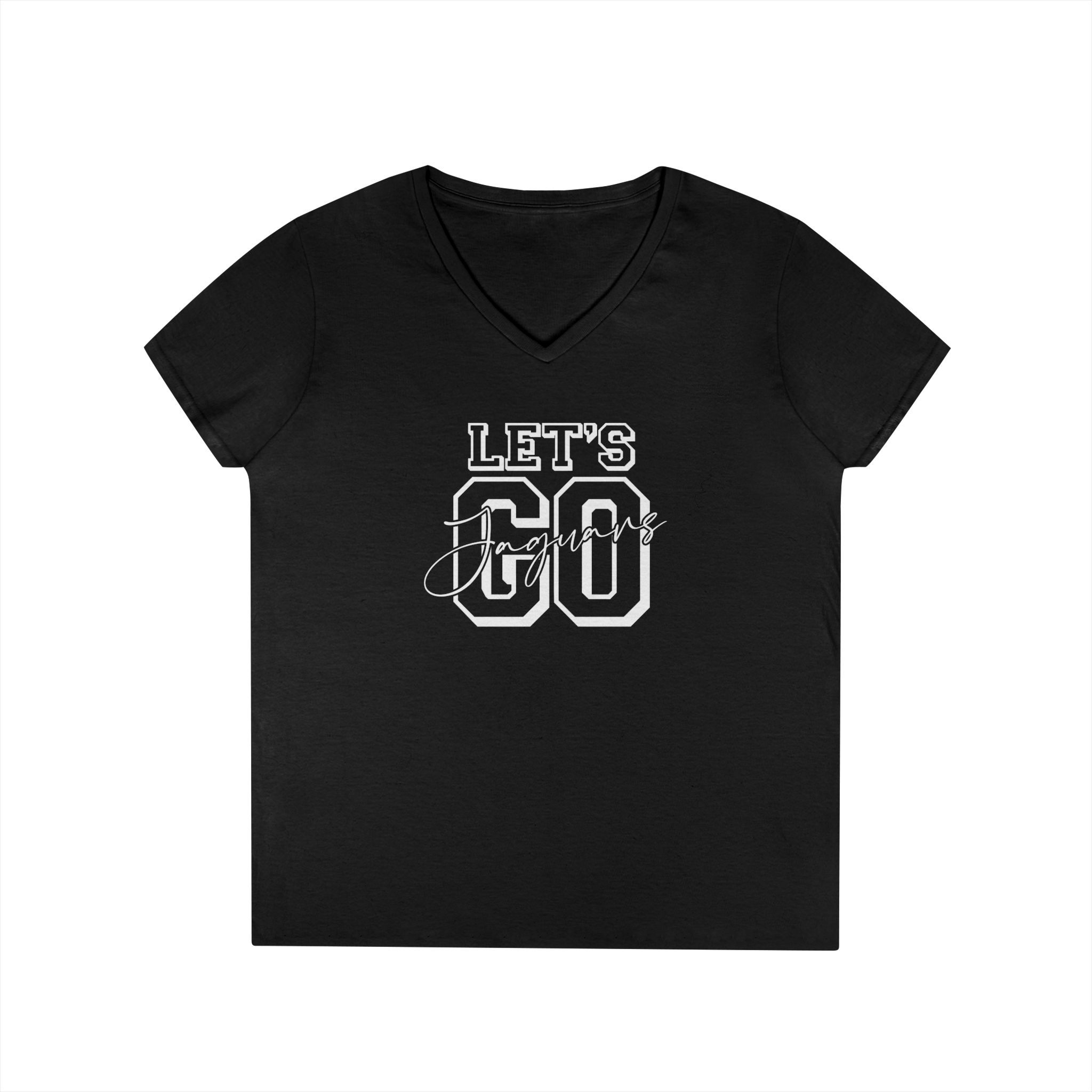 Let's Go Jaguars Ladies' V-Neck T-Shirt - Image 5