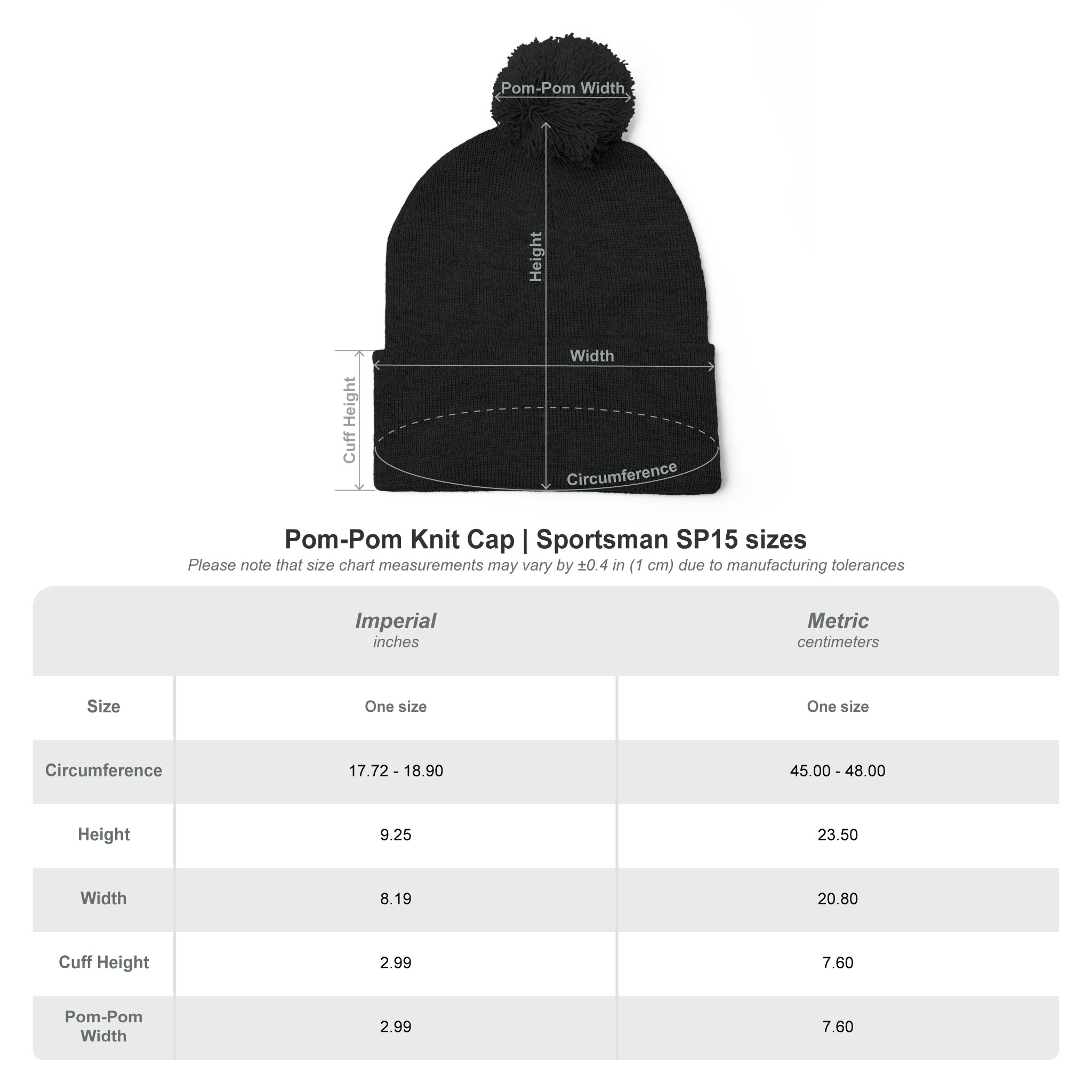 JA Embroidered Pom-Pom Beanie - Image 12