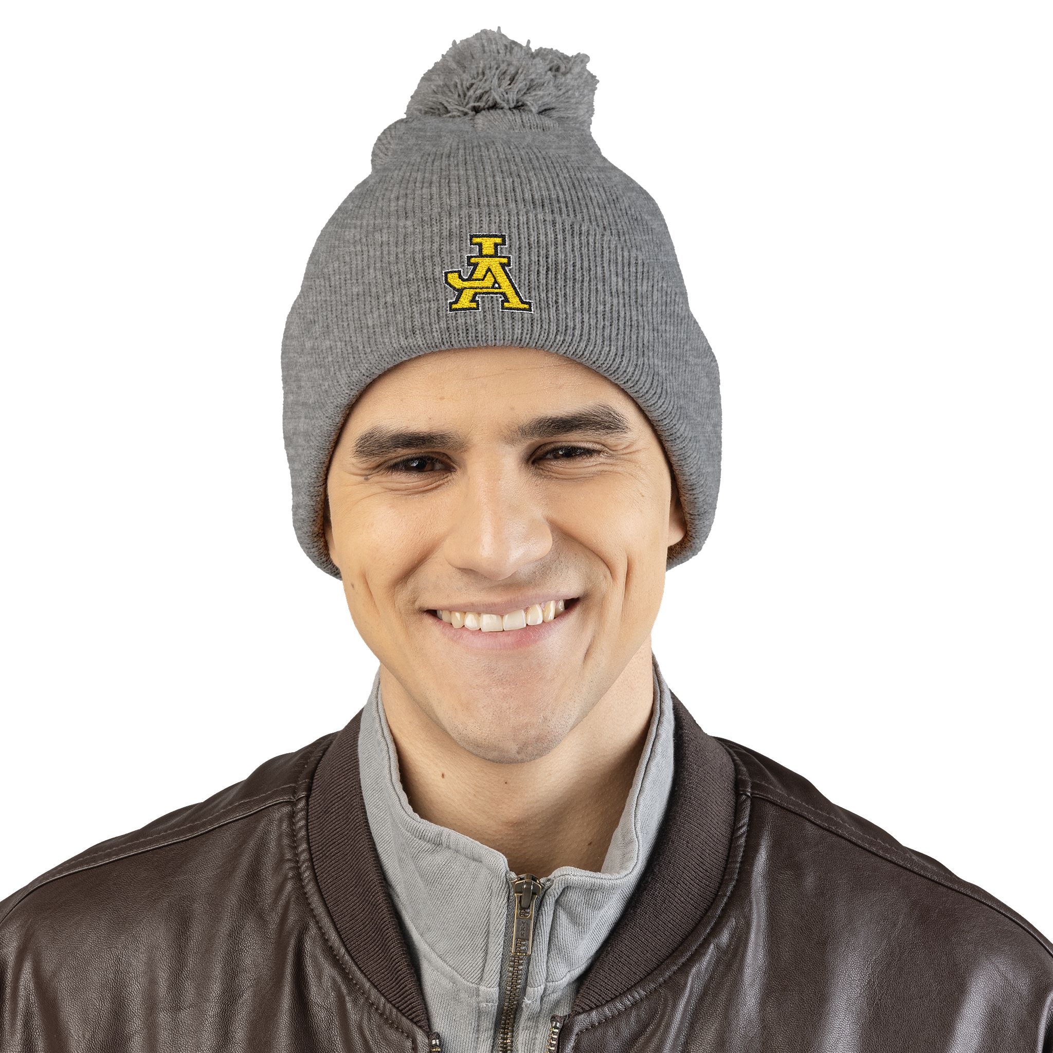 JA Embroidered Pom-Pom Beanie - Image 2