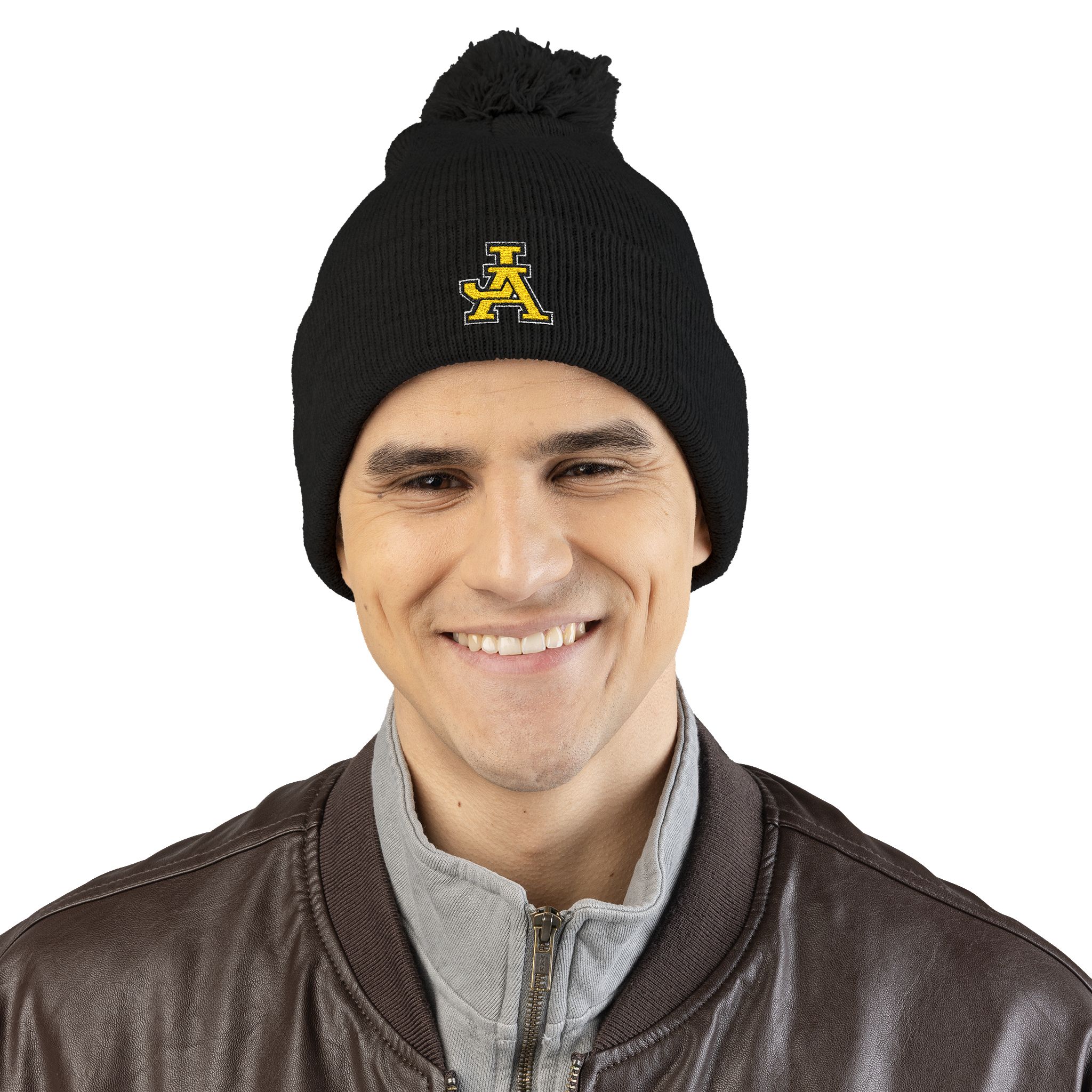 JA Embroidered Pom-Pom Beanie - Image 10